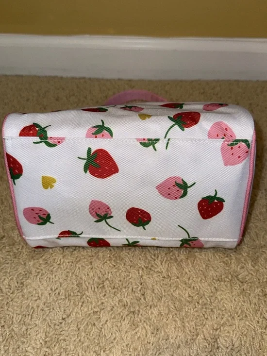 kate spade Strawberry Print Lunch Bag in Pink, Red & Green - Picture 8 of 13